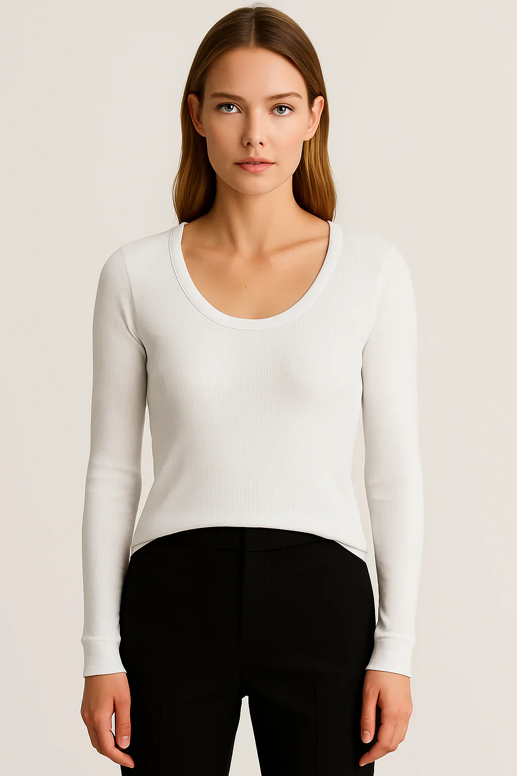 Alie U-Neck Rib Longsleeve - Image 6