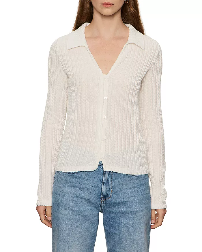 Button Down Textured Top