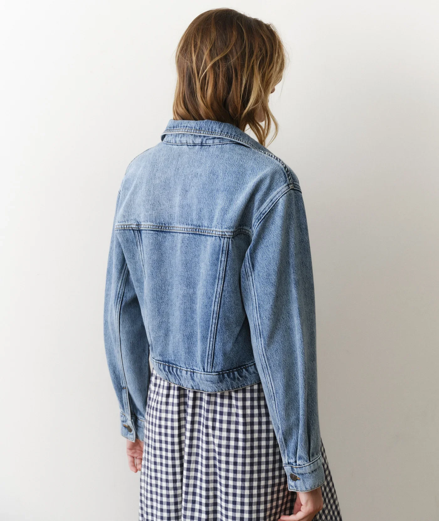 Cropped Denim Jacket - Image 4