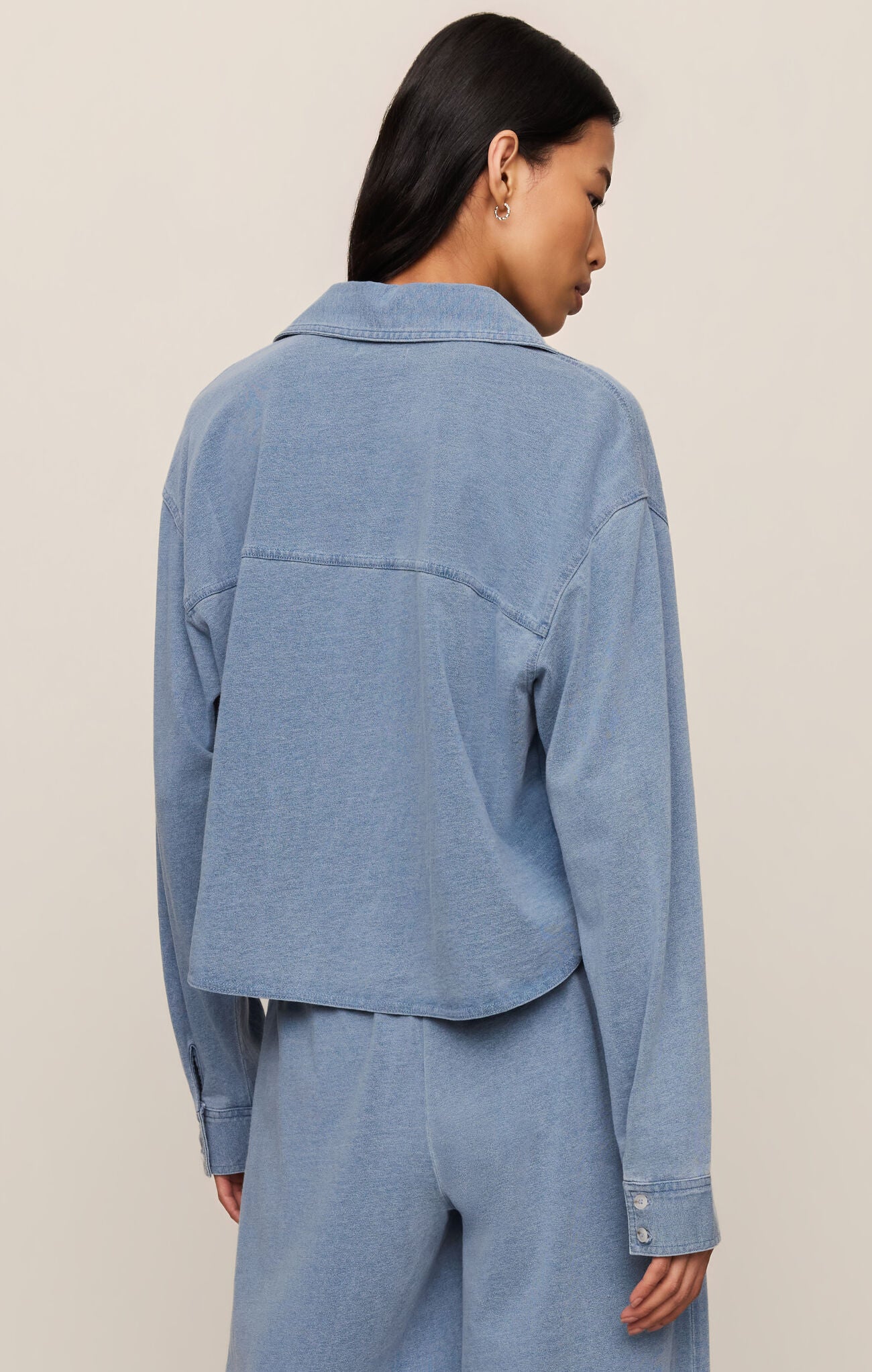 Cropped Reese Denim Button Up - Image 3