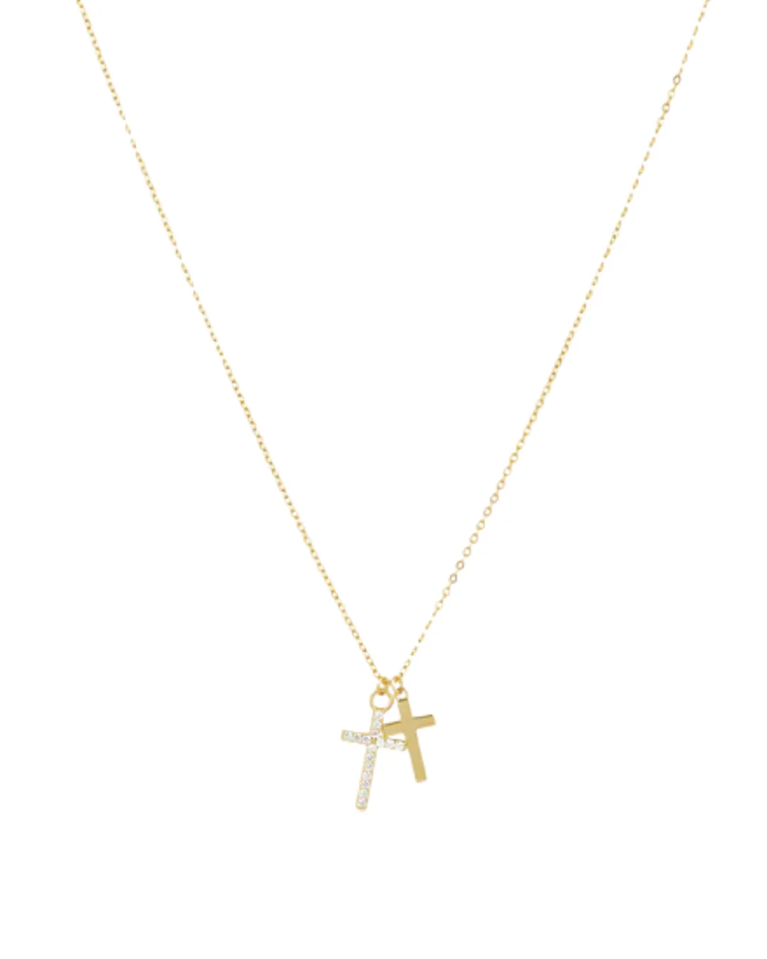 Double Cross Necklace