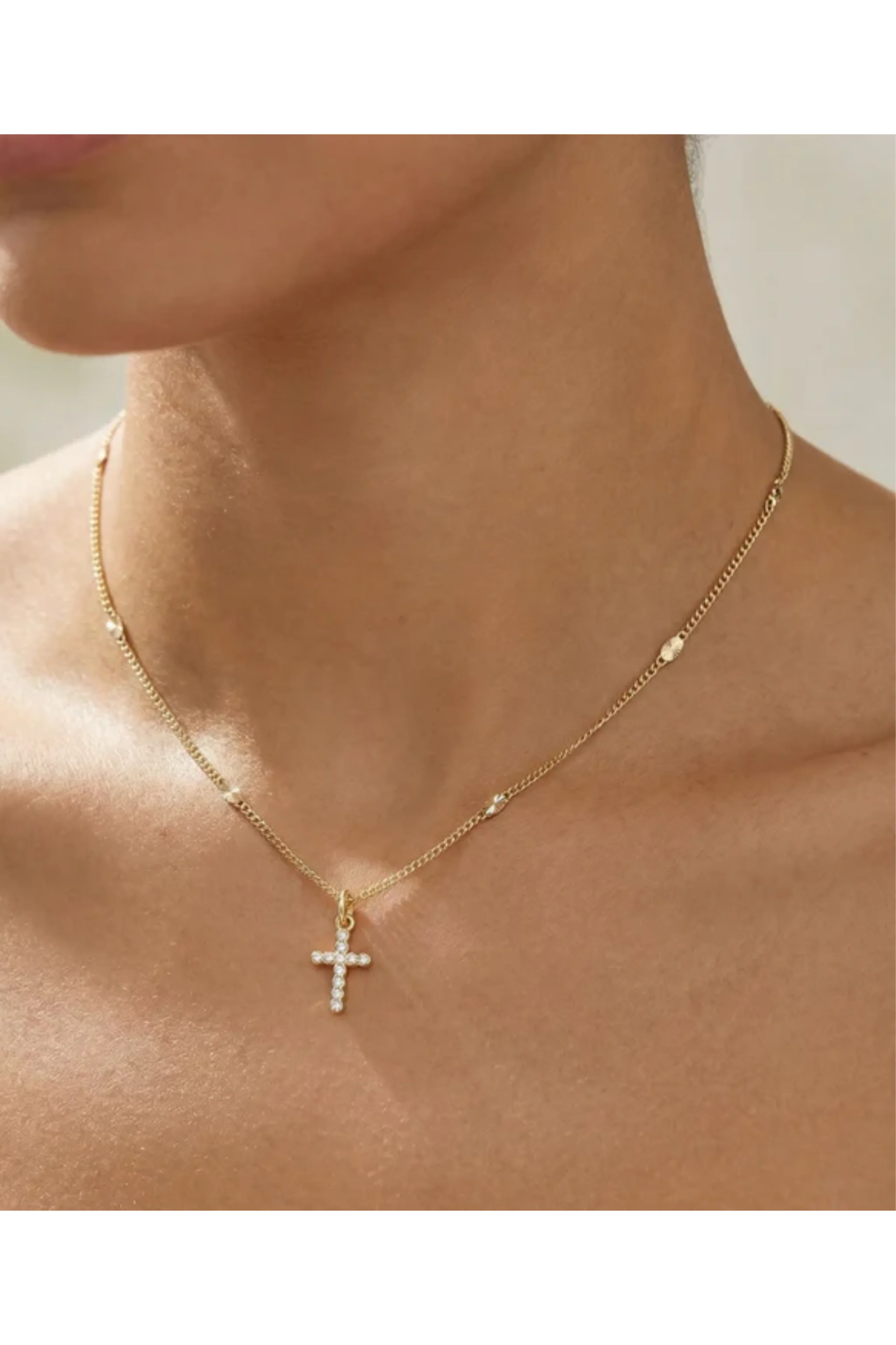 Frankie Mini Cross Necklace - Image 2