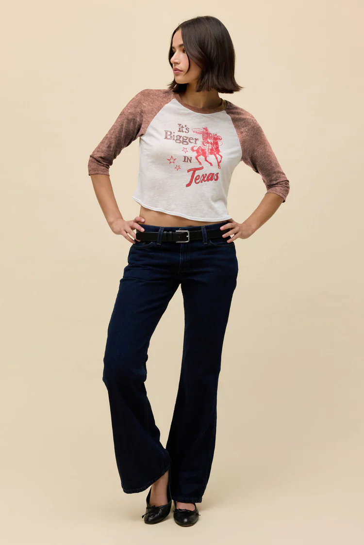 Its Bigger In Texas Burnout Raglan Tee - Image 2