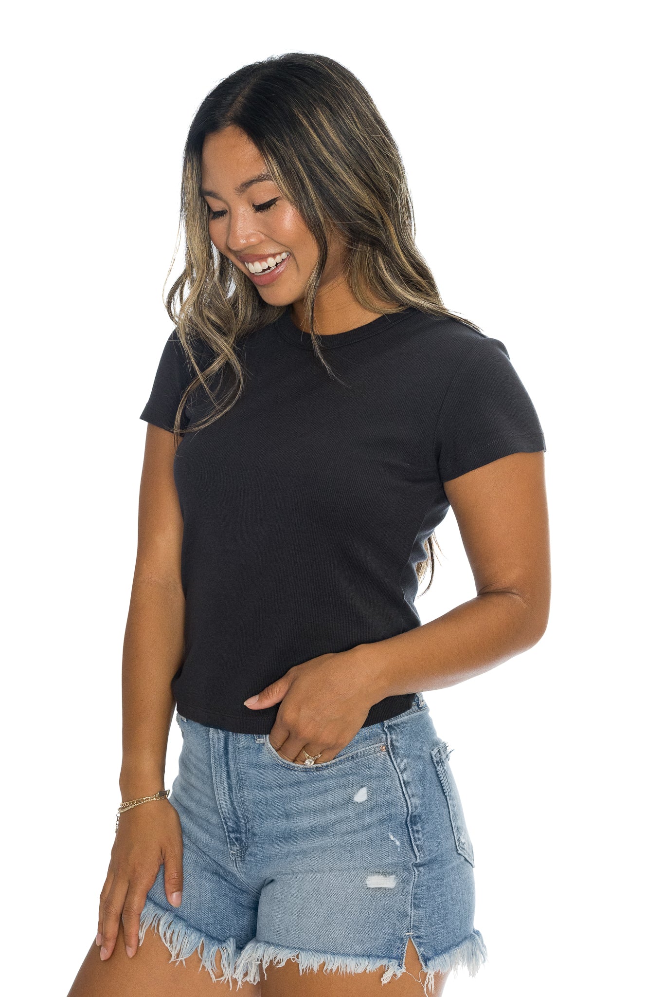 Lexi Rib Sun-In Crew Tee - Image 13