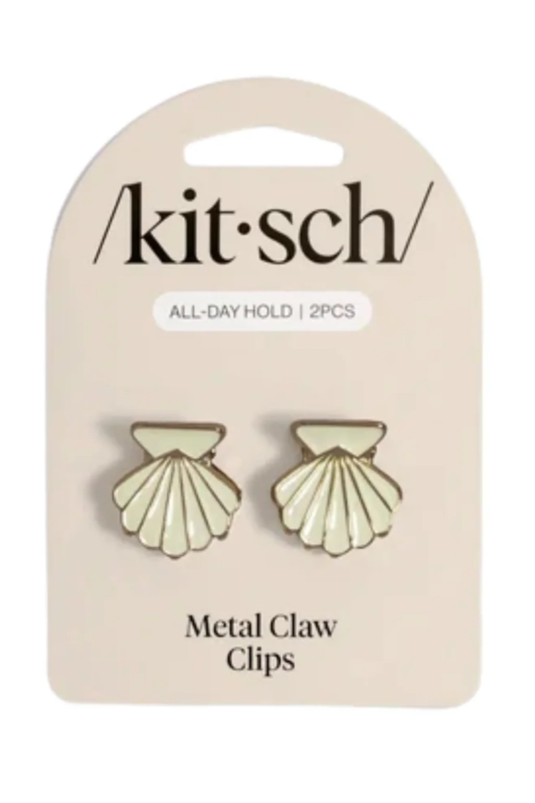 Metal Shell Hair Clip 2pc Set