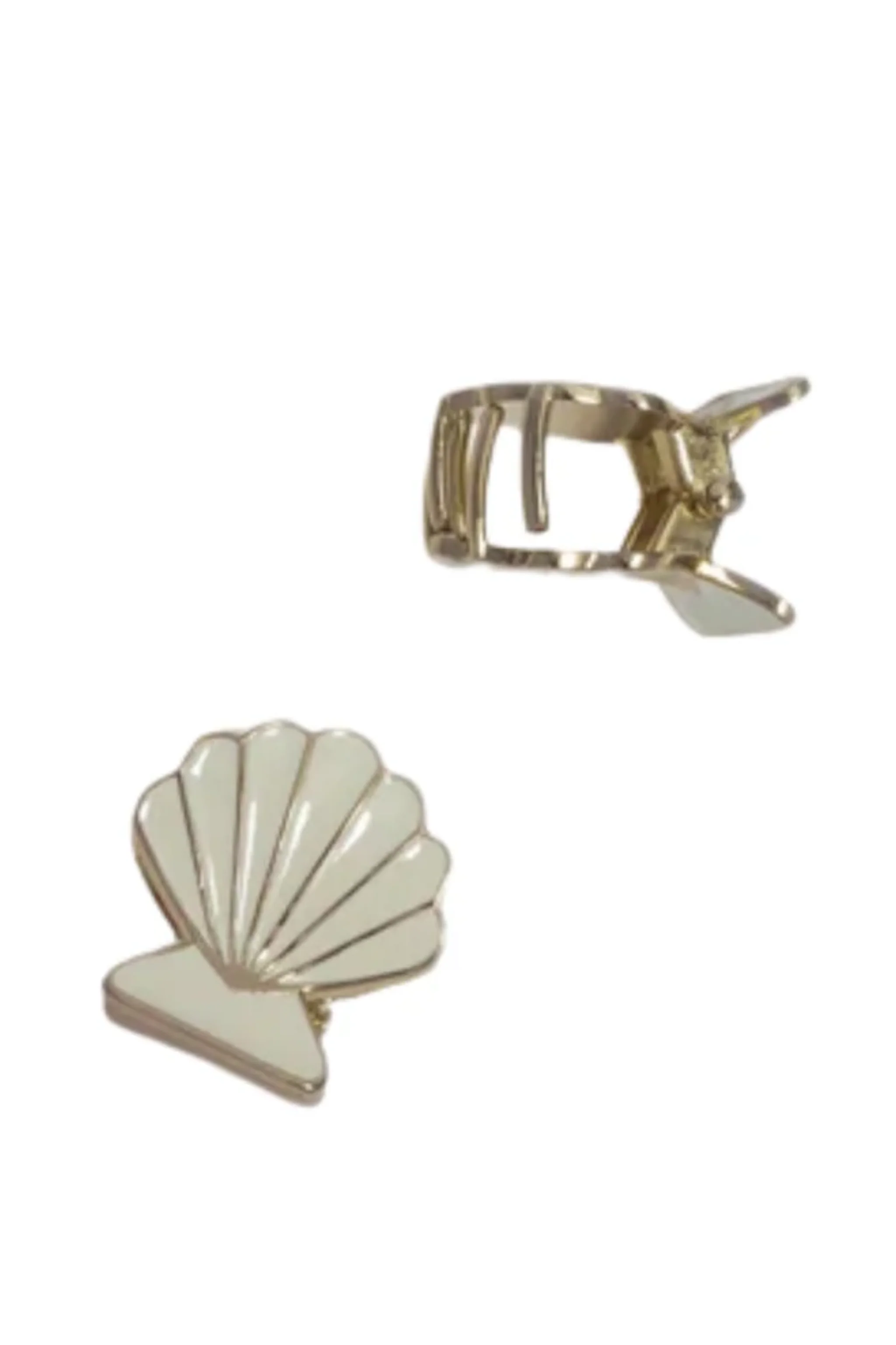 Metal Shell Hair Clip 2pc Set - Image 2