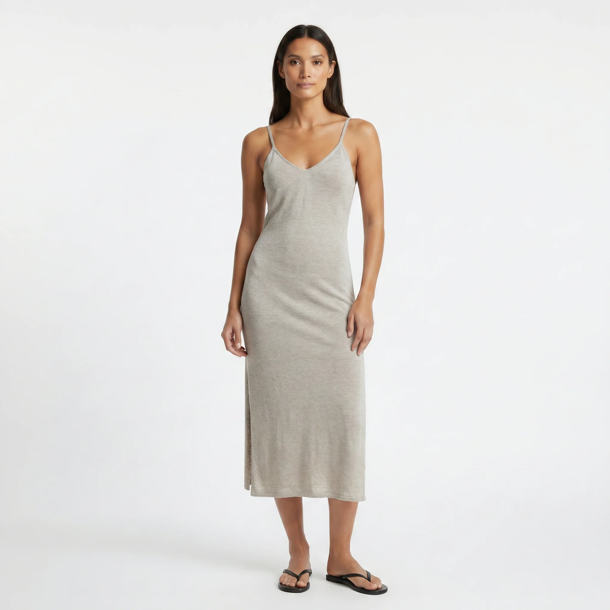 Millie Linen Strappy Slip Dress