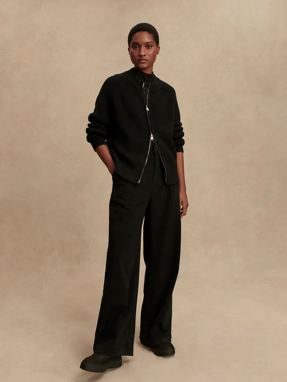 Milo Zip Through Knit Jacket - Image 6