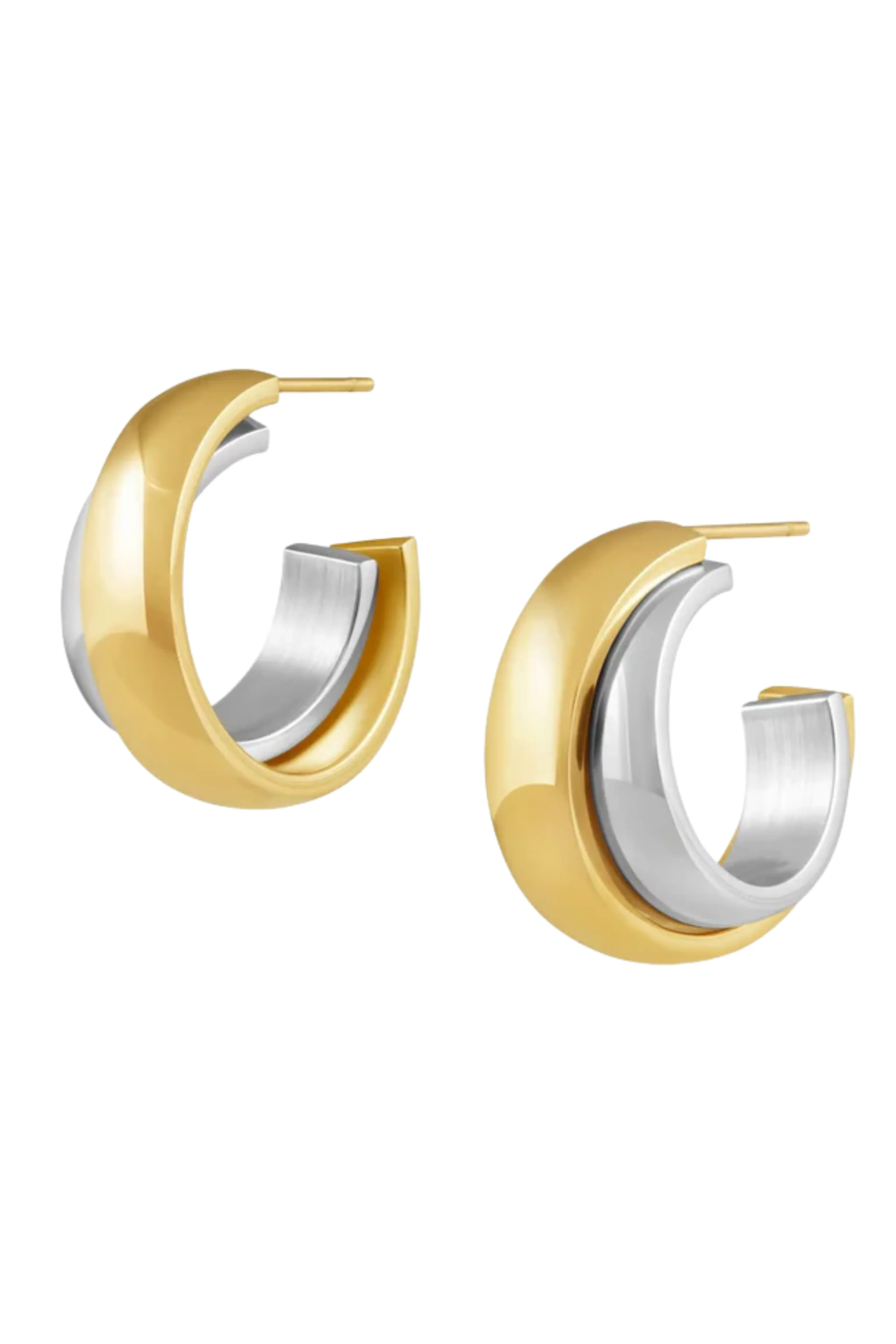 Mini Whitney Two Tone Hoop