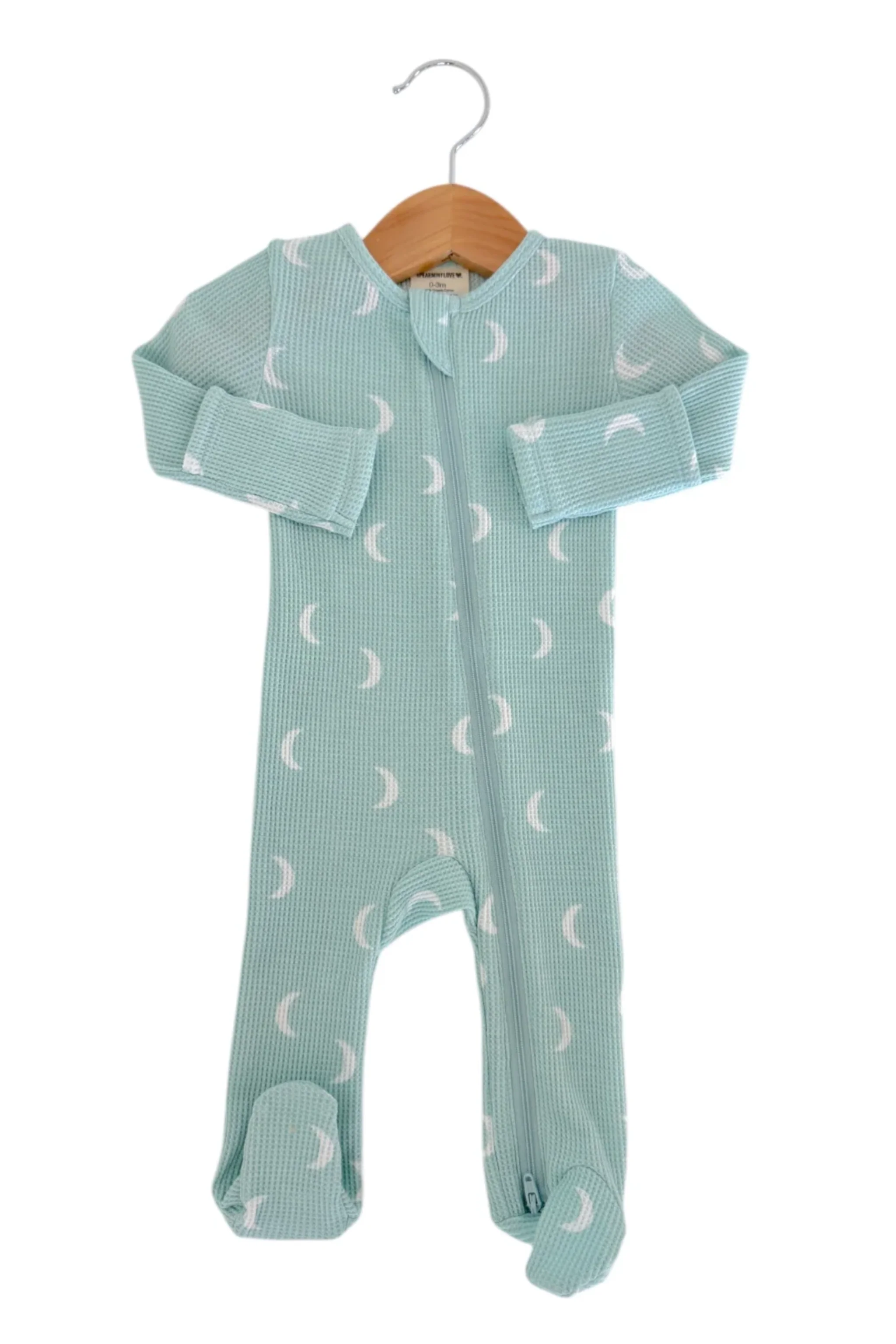 Organic Waffle Basic Zip Footie