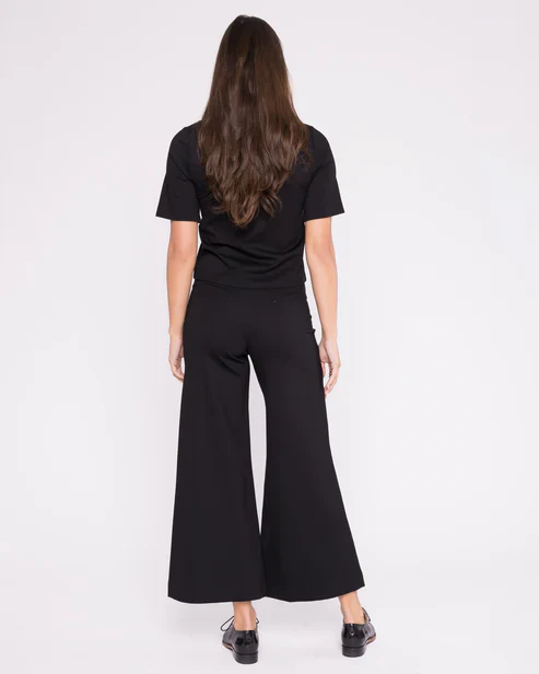 Ponte Knit Cropped Wide Leg Pant - Image 2