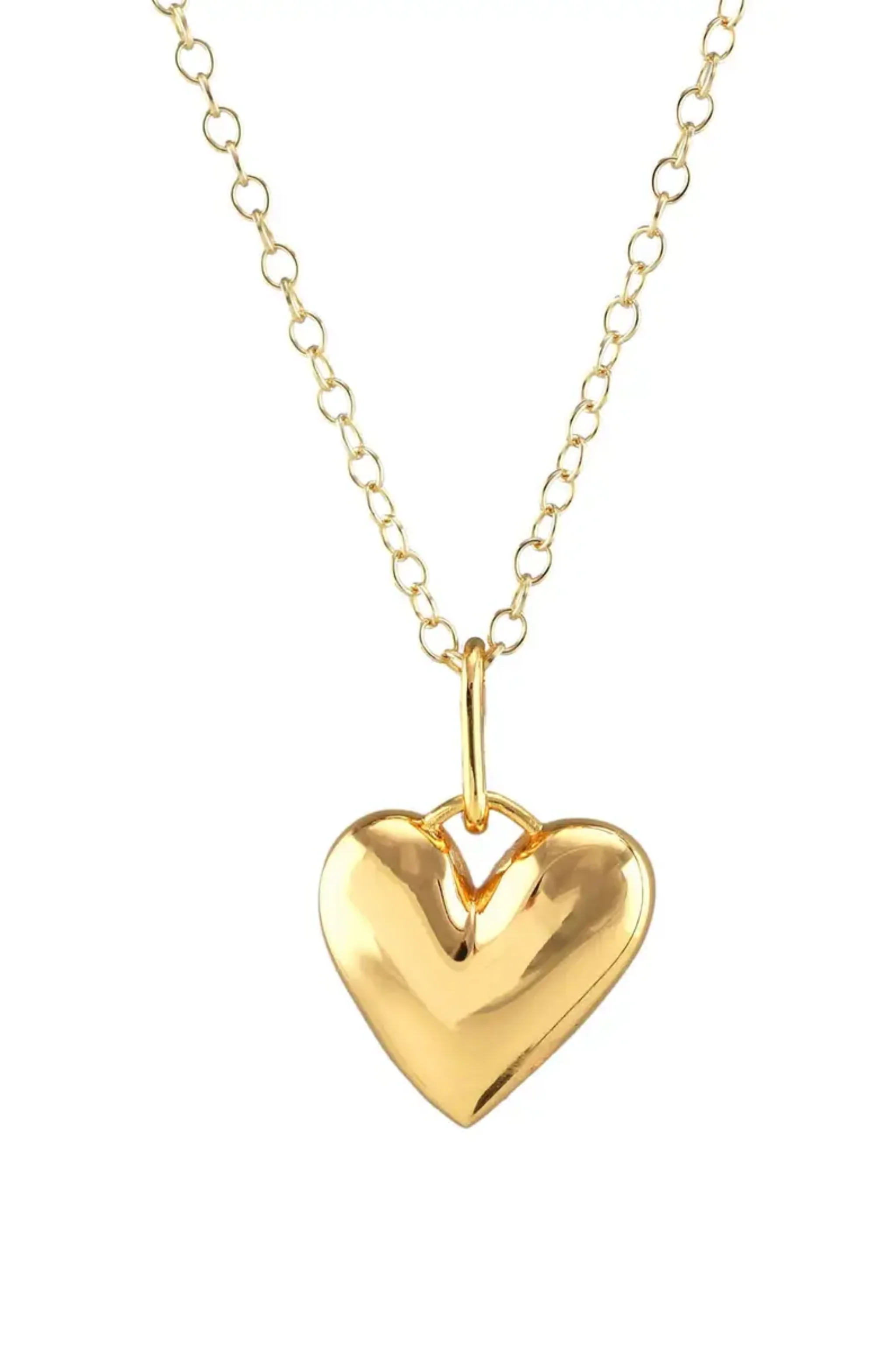 Puffy Heart Charm Necklace