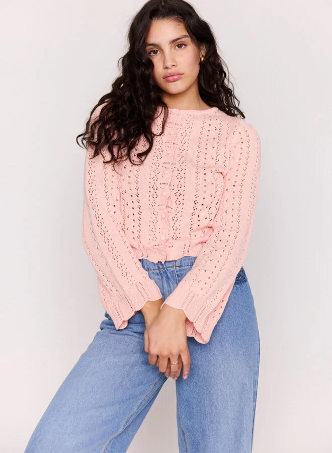 Sienna Pointelle Cardigan - Image 3
