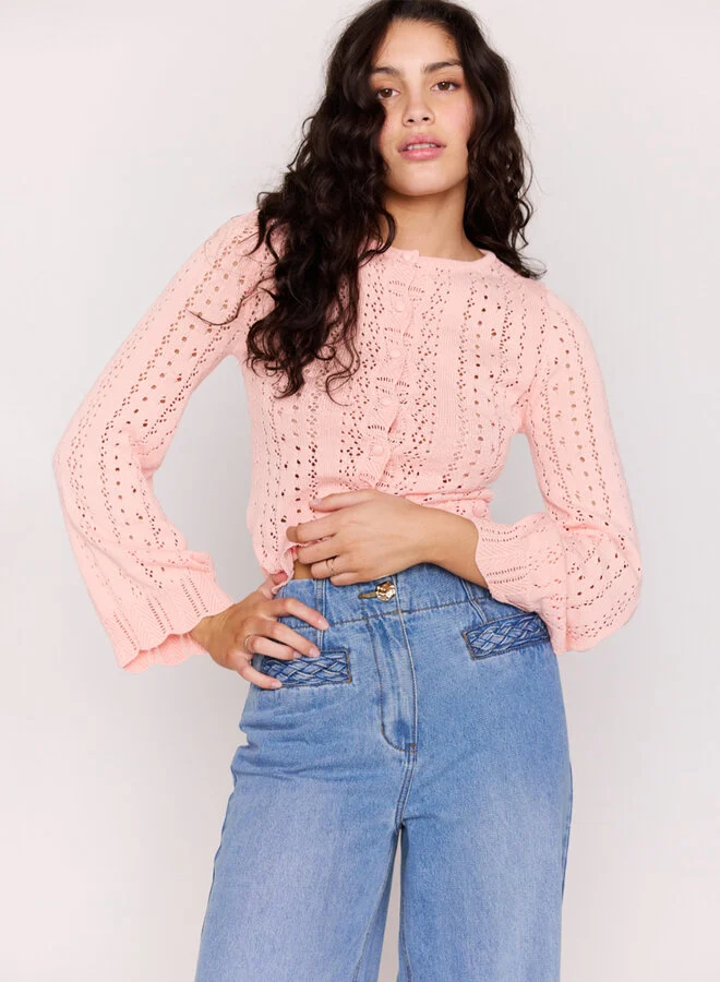 Sienna Pointelle Cardigan - Image 4