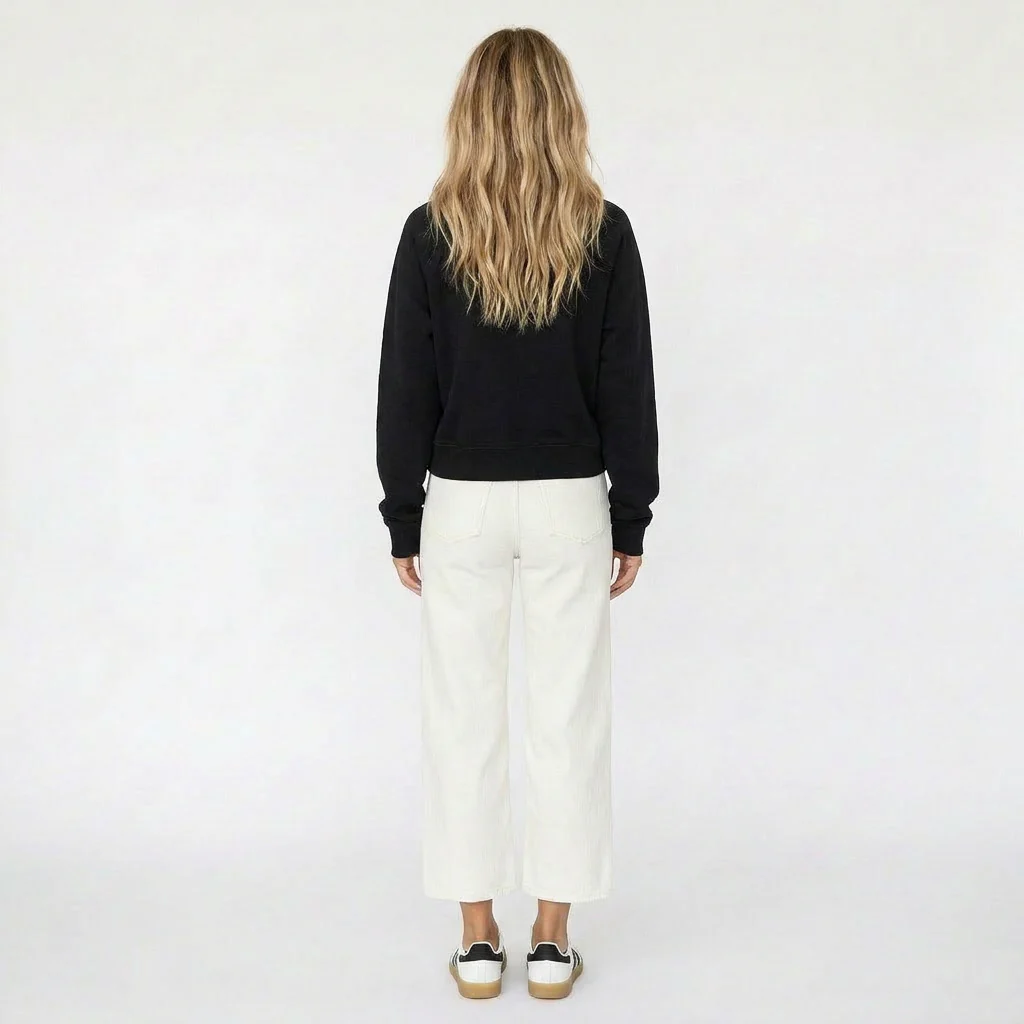 Solid Shrunken Raglan Sweatshirt - Image 3