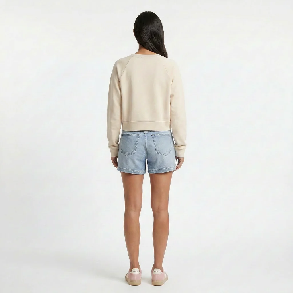 Solid Shrunken Raglan Sweatshirt - Image 6