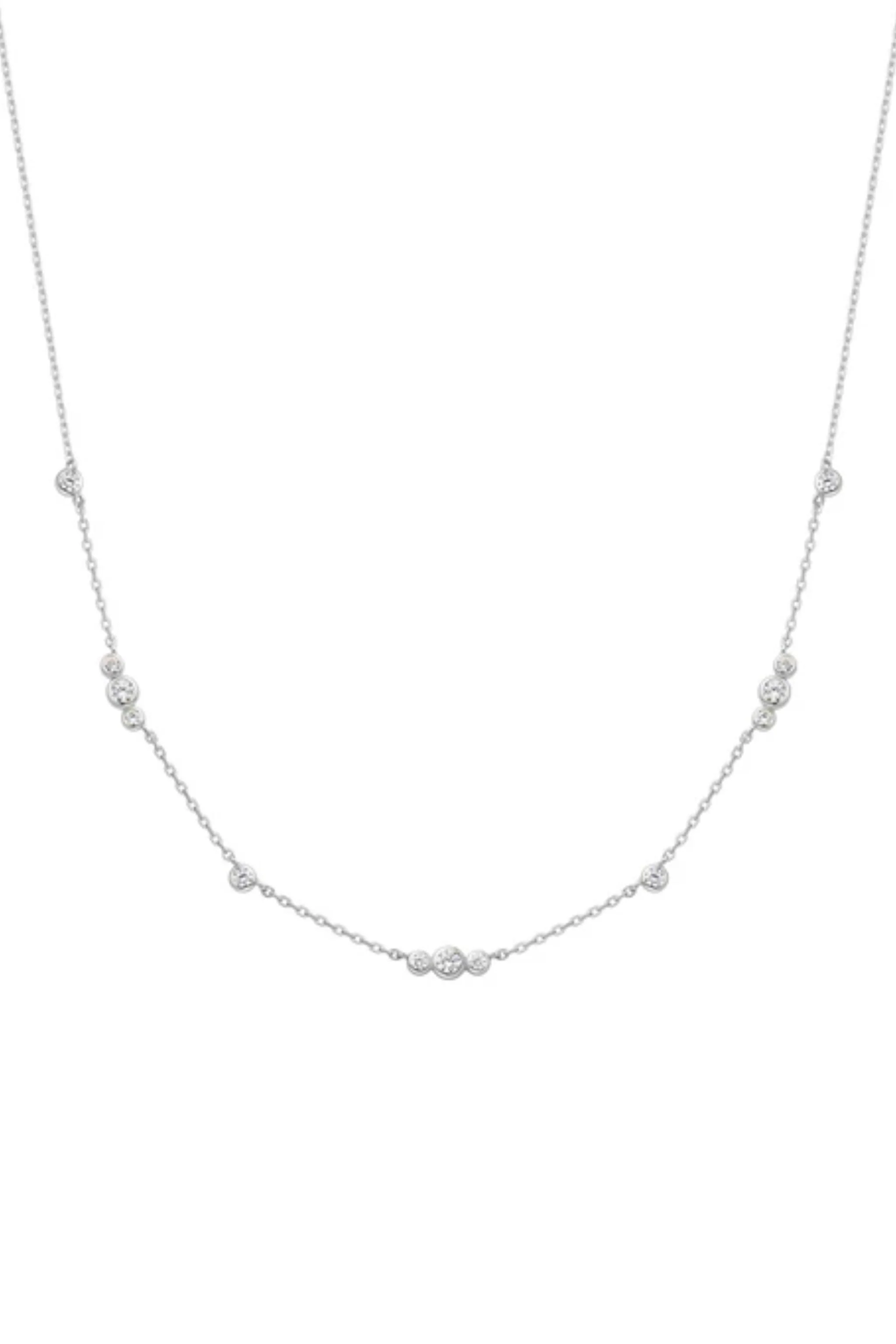 Sparkling Bezel Station Necklace - Image 2