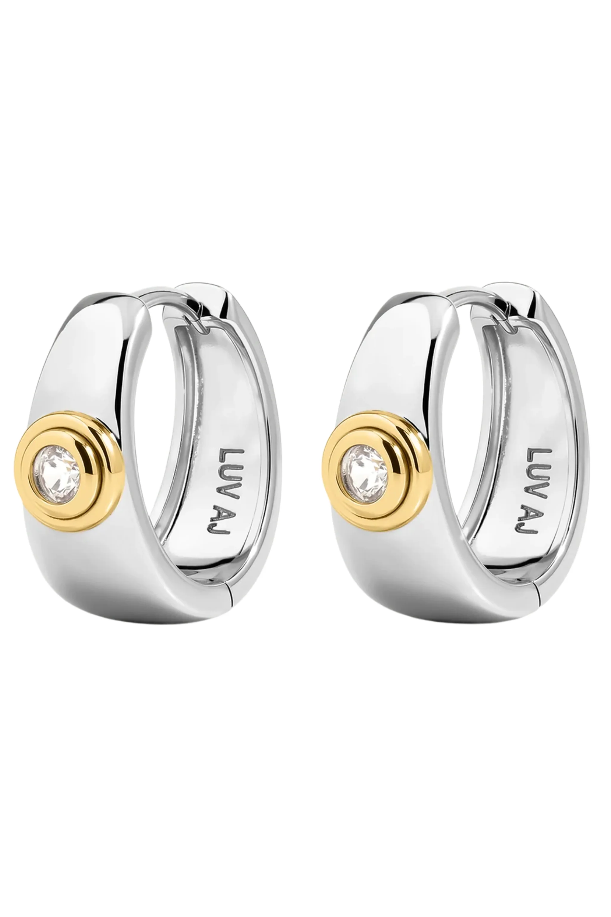 The Luna Bezel Hoops - Image 2