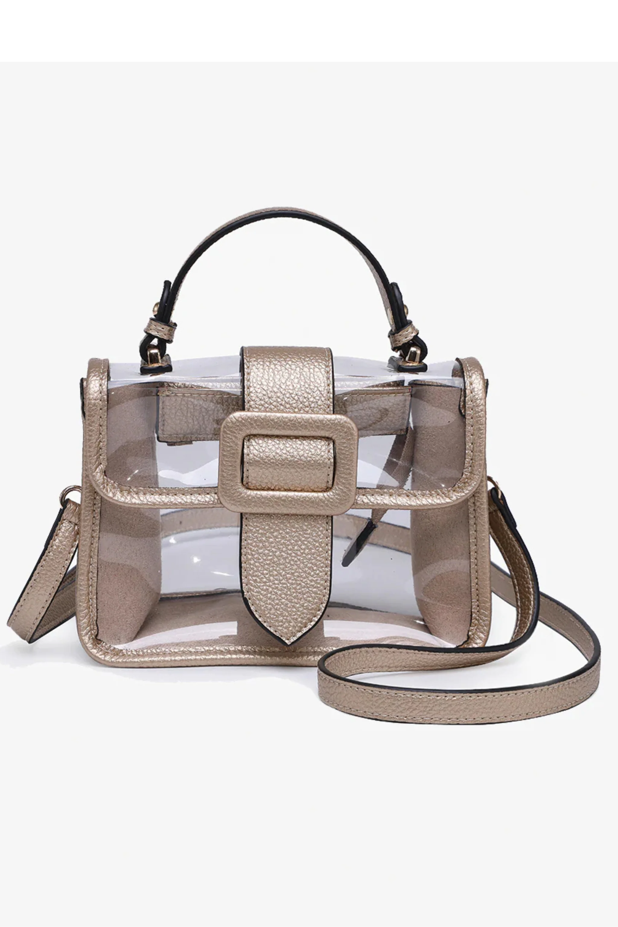 Toni Clear Flapover Crossbody Bag