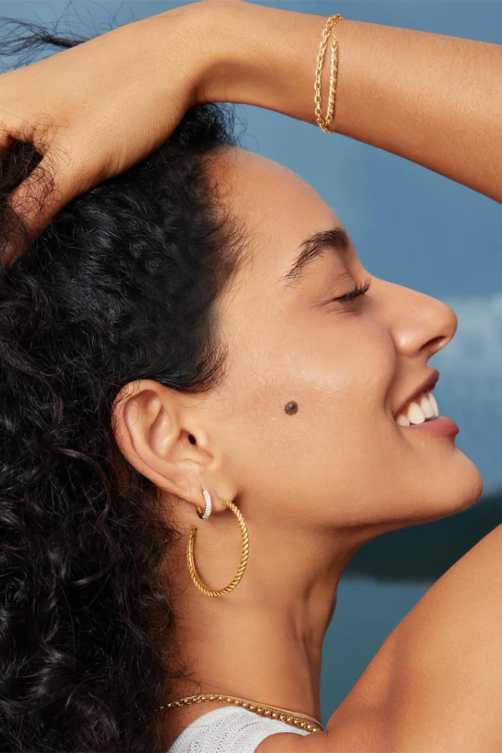 Twisted Oversized Hoop Earrings - Image 2