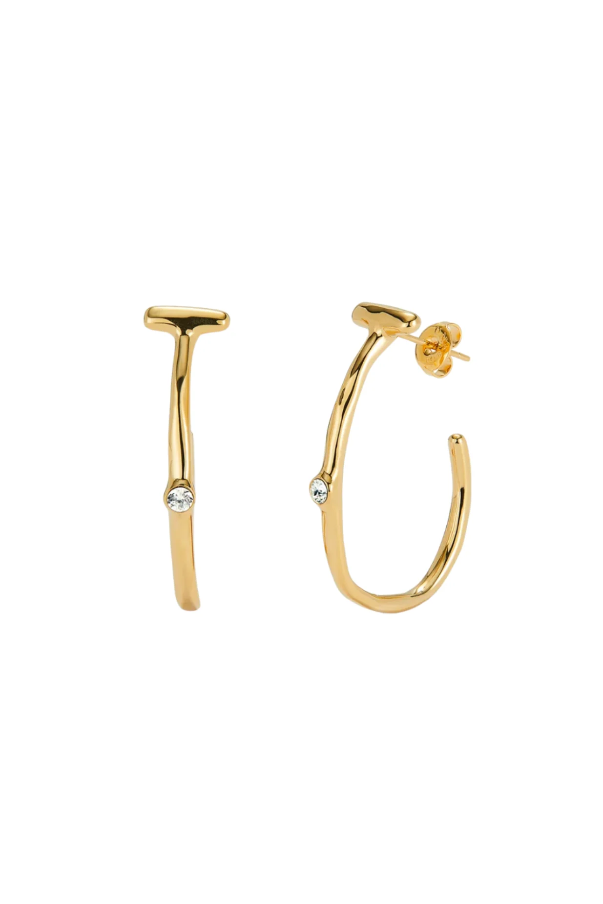 White Topaz Hoop Earring